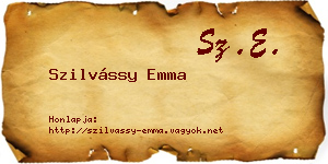 Szilvássy Emma névjegykártya
